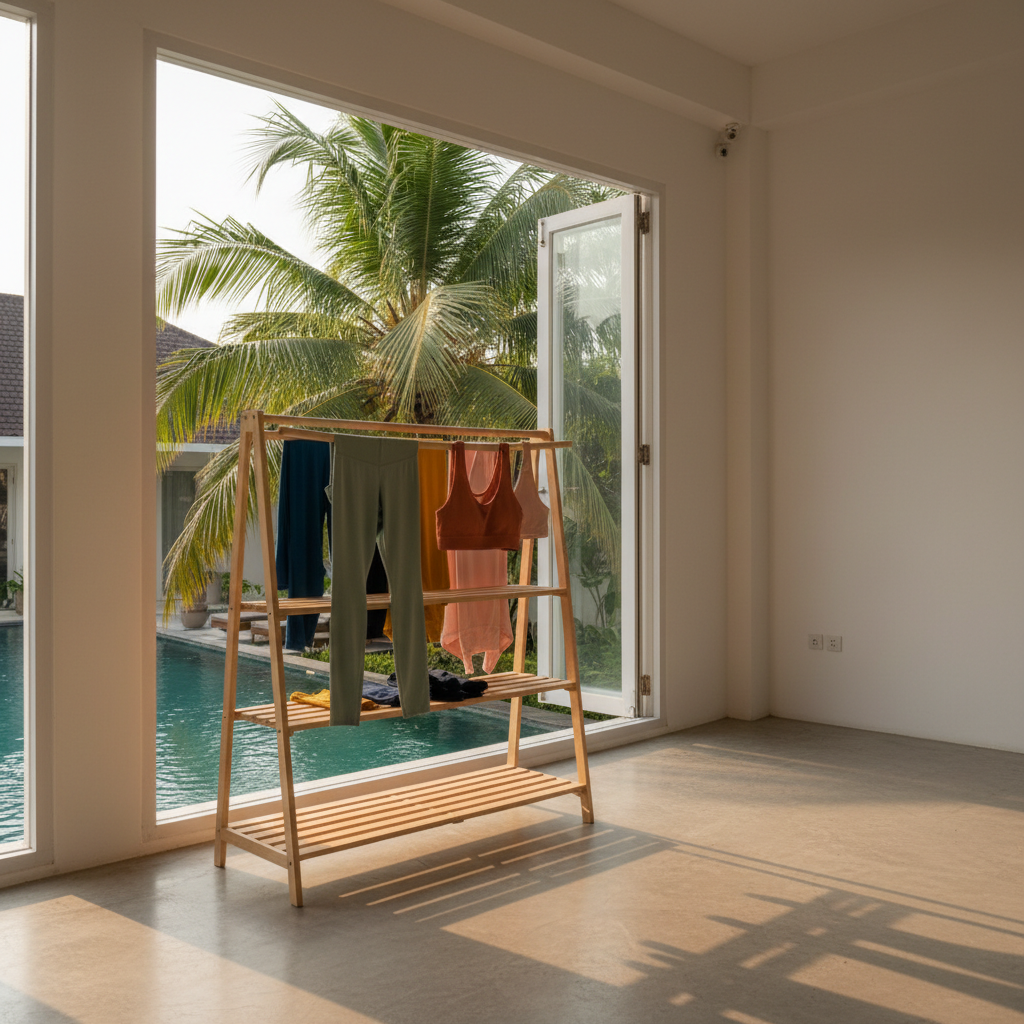 how to stop yoga wear from smelling bad in Bali humidity - CleanFold Eco Laundry Bali