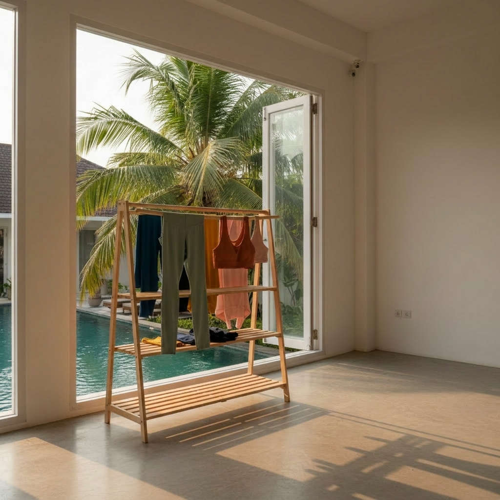 how to stop yoga wear from smelling bad in Bali humidity - CleanFold Eco Laundry Bali